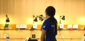 Taylor Gallegos shooting Air Pistol at 2011 NJOSC