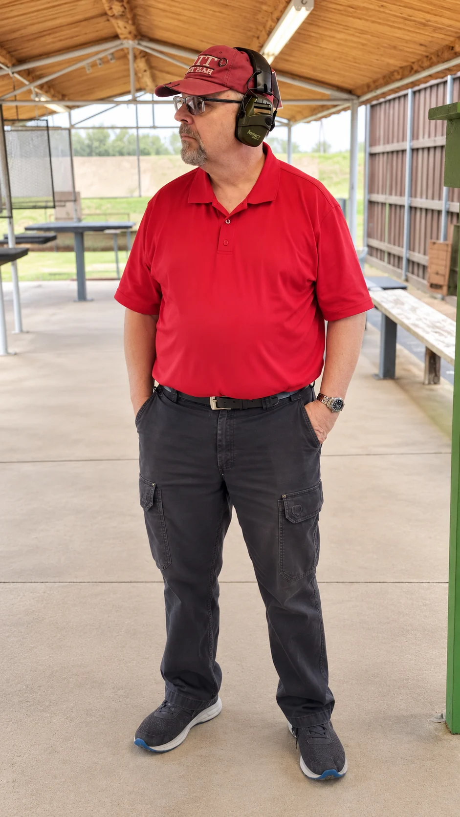 Dave Schaller during a Sport Pistol range activity