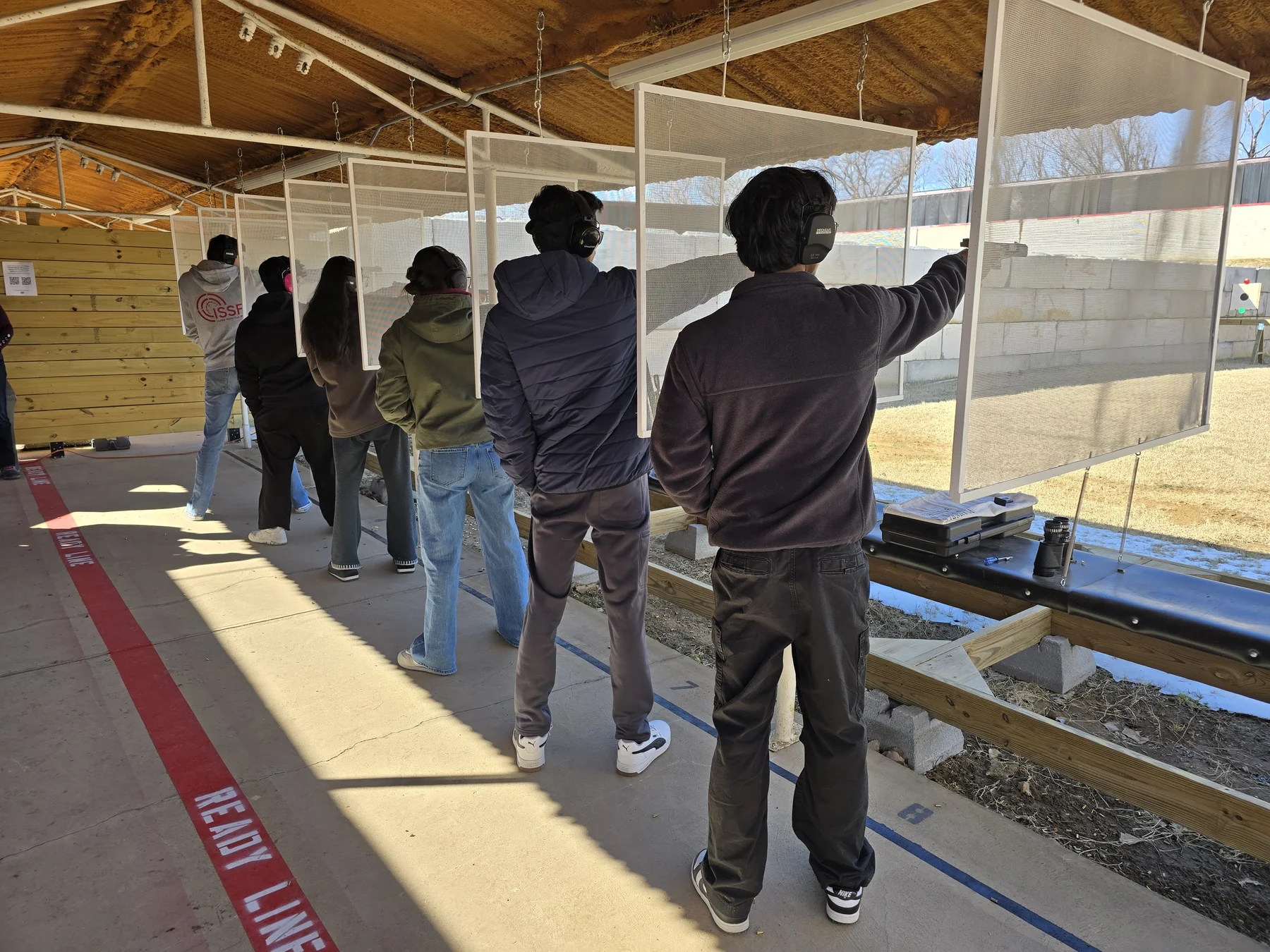 Outdoor pistol training range used by Team Shooting Stars